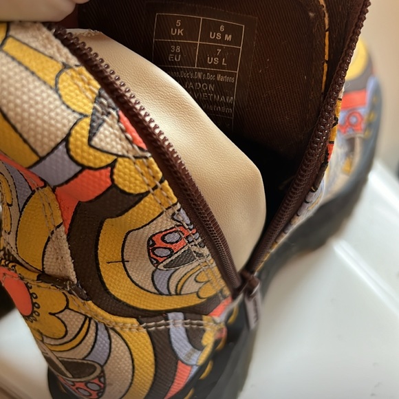 NWT Dr. Martens Psychadelic Eye Mushroom Trippy Vegan Platform Jadon Boots - Picture 4 of 5